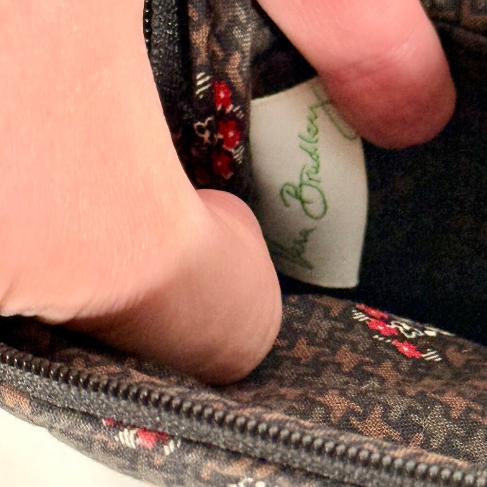 Vera Bradley Women's Brown Houndstooth & Floral Lucy Handbag & Wallet Retired - Picture 11 of 13